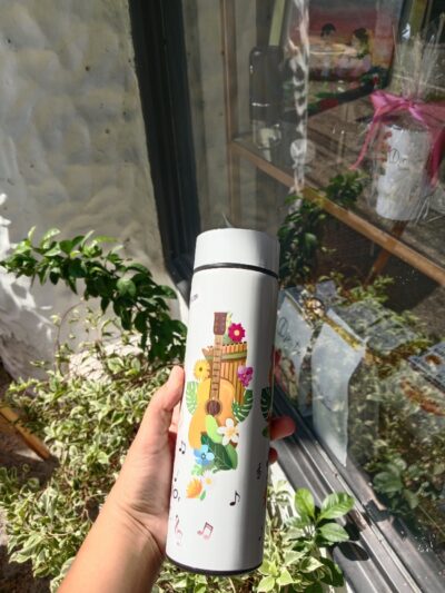 Termo Digital Led Acero Inoxidable Blanco